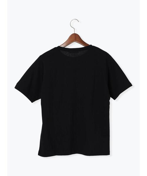 Te chichi TERRASSE(テチチテラス)の「フラワーモチーフプリントTシャツ(Tシャツ/カットソー・レディース・ブラック/オフホワイト/モカ・F)」の8枚目の写真