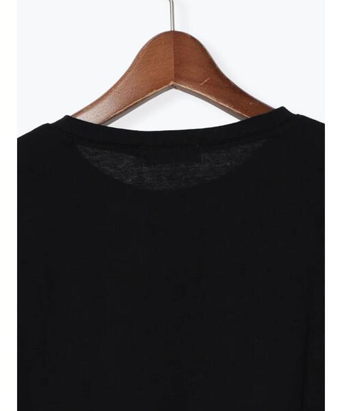 Te chichi TERRASSE(テチチテラス)の「フラワーモチーフプリントTシャツ(Tシャツ/カットソー・レディース・ブラック/オフホワイト/モカ・F)」の12枚目の写真