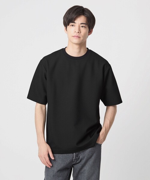 green label relaxing（グリーンレーベルリラクシング）の「KIVANC クルーネック Tシャツ -ストレッチ-（Tシャツ/カットソー・メンズ・ブラック/ベージュ/ナチュラル・S/L/XL/M）」の15枚目の写真