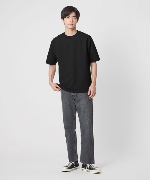 green label relaxing（グリーンレーベルリラクシング）の「KIVANC クルーネック Tシャツ -ストレッチ-（Tシャツ/カットソー・メンズ・ブラック/ベージュ/ナチュラル・S/L/XL/M）」の16枚目の写真