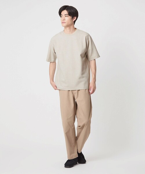 green label relaxing（グリーンレーベルリラクシング）の「KIVANC クルーネック Tシャツ -ストレッチ-（Tシャツ/カットソー・メンズ・ブラック/ベージュ/ナチュラル・S/L/XL/M）」の17枚目の写真