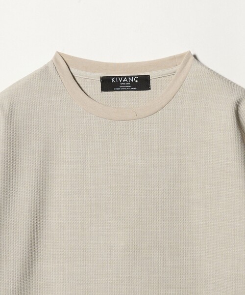 green label relaxing（グリーンレーベルリラクシング）の「KIVANC クルーネック Tシャツ -ストレッチ-（Tシャツ/カットソー・メンズ・ブラック/ベージュ/ナチュラル・S/L/XL/M）」の6枚目の写真