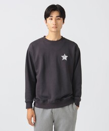 【ユニセックス】ハート スター ワンポイント スウェット