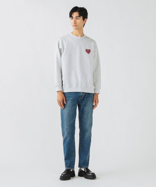 BEAMS HEART(ビームスハート)の「【ユニセックス】ハート スター ワンポイント スウェット(スウェット・メンズ・グレー/チャコールグレー・SMALL/MEDIUM/LARGE)」の3枚目の写真