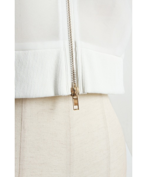 &. NOSTALGIA（アンドドットノスタルジア）の「シアーボンディングクロップドパーカー（パーカー・レディース・ブラック/ホワイト・M）」の7枚目の写真