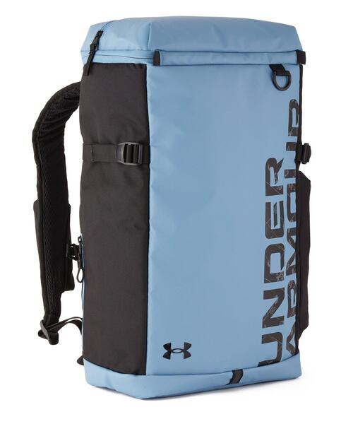 UNDER ARMOUR(アンダーアーマー)の「UAターポリン バックパック2.0 40リットル(トレーニング/メンズ/レディース)(バックパック/リュック・レディース・ダークネイビー・ONESIZE)」の1枚目の写真