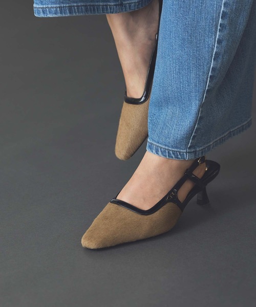 セリーヌ　レオパード　ハラコパンプス37 Gready Brilliant（グレディブリリアン）の「ハラコパンプス（パンプス