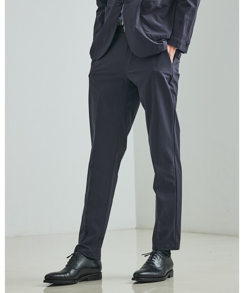 DESIGNWORKS（デザインワークス）の「【PERTEX(R) EQUILIBRIUM】テックトラウザーズ / 透湿性 / 撥水性 / セットアップ対応（スラックス・メンズ・ネイビー/チャコールグレー・48/52/44/46/50）」の2枚目の写真