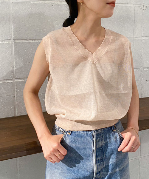 セール/ブランド古着】Vネックニット（ニット/セーター）｜Plage