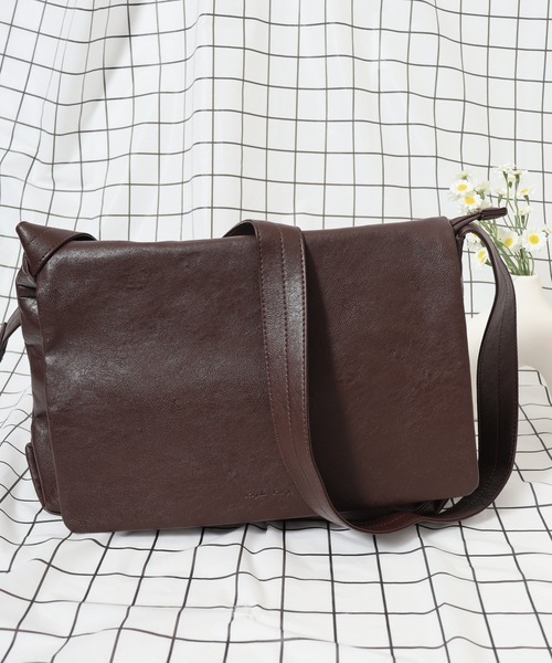 Legato Largo（レガートラルゴ）の「Legato Largo　ユニプレーンショルダーバッグ（ショルダーバッグ・メンズ・ダークブラウン/ブラック/ブルー・FREE）」の2枚目の写真