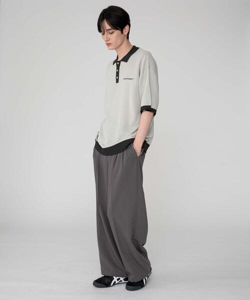 BROWNY(ブラウニー)の「BROWNY/ワンポイントニットポロシャツ(ニット/セーター・メンズ・ブラック/ライトグレー・MEDIUM/LARGE)」の6枚目の写真