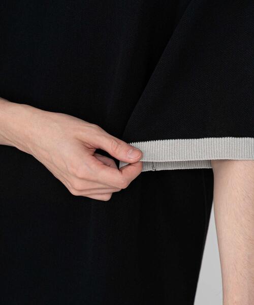 BROWNY(ブラウニー)の「BROWNY/ワンポイントニットポロシャツ(ニット/セーター・メンズ・ブラック/ライトグレー・MEDIUM/LARGE)」の8枚目の写真