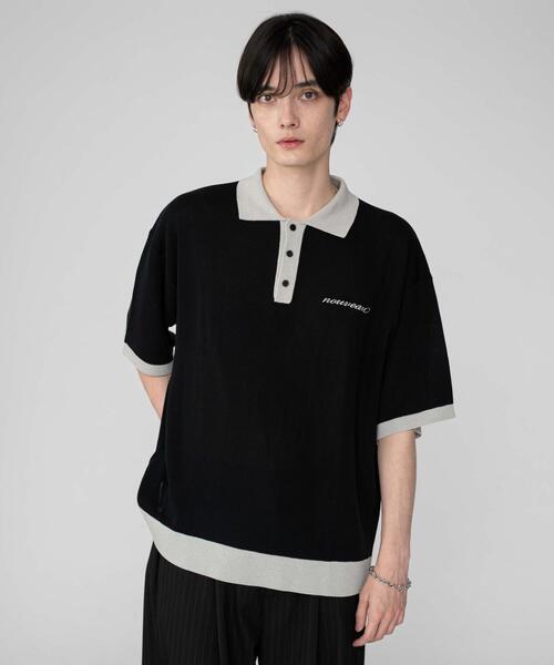 BROWNY(ブラウニー)の「BROWNY/ワンポイントニットポロシャツ(ニット/セーター・メンズ・ブラック/ライトグレー・MEDIUM/LARGE)」の10枚目の写真