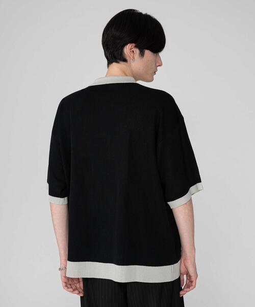 BROWNY(ブラウニー)の「BROWNY/ワンポイントニットポロシャツ(ニット/セーター・メンズ・ブラック/ライトグレー・MEDIUM/LARGE)」の11枚目の写真