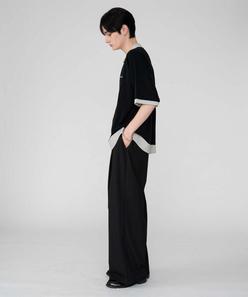 BROWNY(ブラウニー)の「BROWNY/ワンポイントニットポロシャツ(ニット/セーター・メンズ・ブラック/ライトグレー・MEDIUM/LARGE)」の13枚目の写真