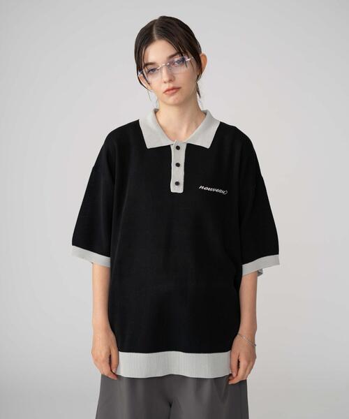 BROWNY(ブラウニー)の「BROWNY/ワンポイントニットポロシャツ(ニット/セーター・メンズ・ブラック/ライトグレー・MEDIUM/LARGE)」の15枚目の写真