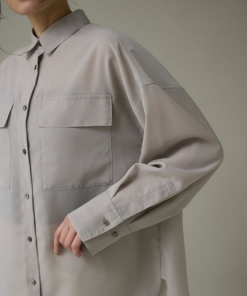 セール】シアーオーバーサイズシャツ（シャツ/ブラウス）｜I.T.'S