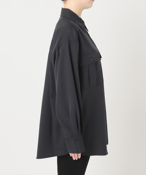 JOURNAL STANDARD（ジャーナルスタンダード）の「Vintage Twill BK Slit シャツ（シャツ/ブラウス・レディース・カーキ/ブラック・FREE）」の11枚目の写真