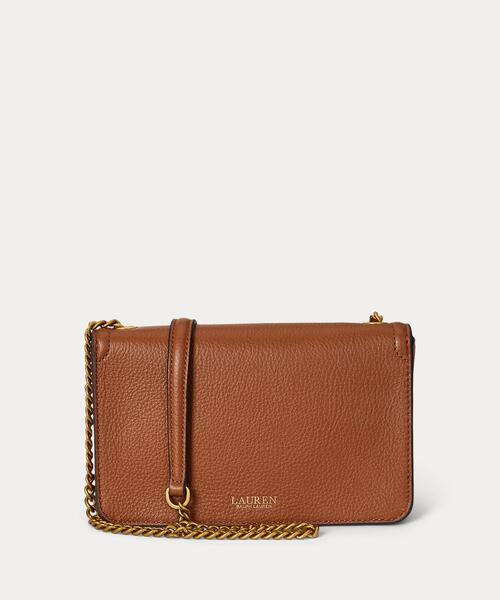 【新品】【10/5限定価格】 Lauren Ralph Lauren ペプルド ペブルド レザー Bradley クロスボディ ウォレット（ショルダーバッグ