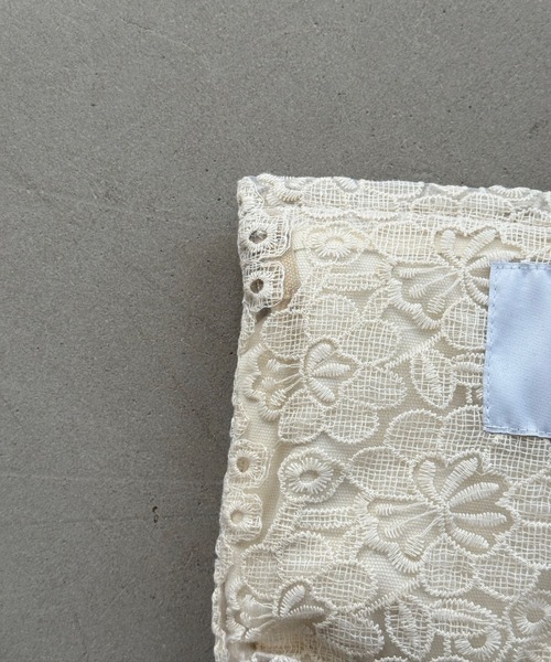 SANSeLF(サンセルフ)の「【SANSeLF】 レースフラワー柄 コットンポーチ ジップ saa25a062(ポーチ・レディース・A/C/B・FREE)」の5枚目の写真
