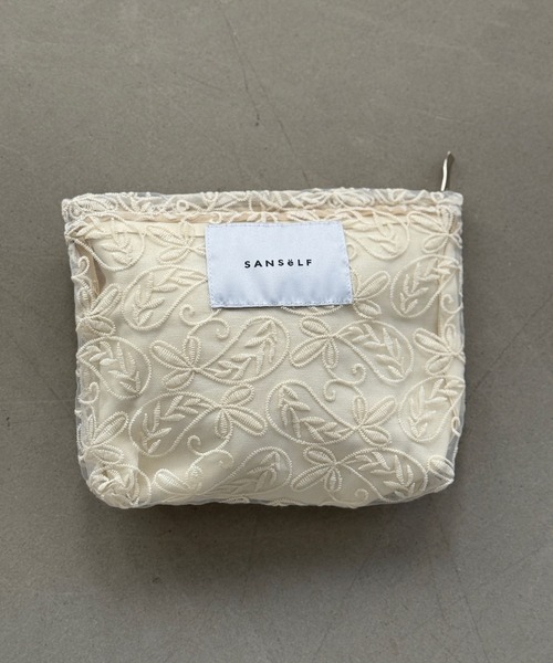 SANSeLF(サンセルフ)の「【SANSeLF】 レースフラワー柄 コットンポーチ ジップ saa25a062(ポーチ・レディース・A/C/B・FREE)」の7枚目の写真