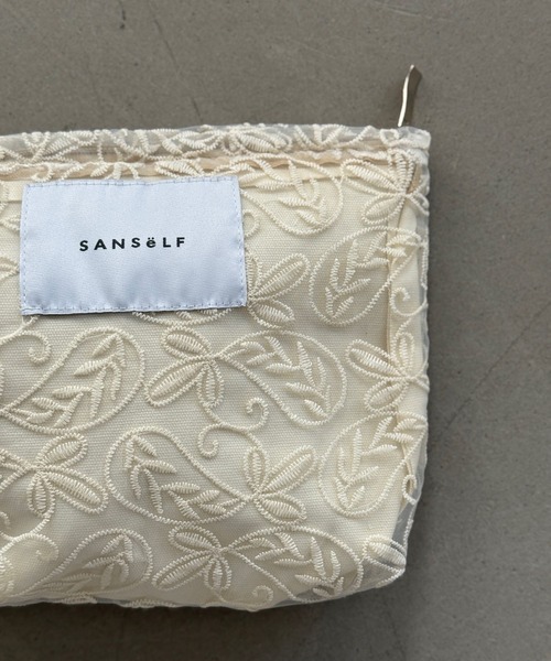 SANSeLF(サンセルフ)の「【SANSeLF】 レースフラワー柄 コットンポーチ ジップ saa25a062(ポーチ・レディース・A/C/B・FREE)」の8枚目の写真