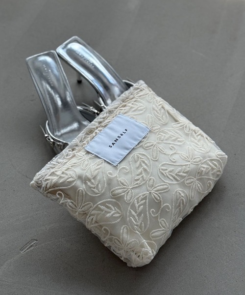 SANSeLF(サンセルフ)の「【SANSeLF】 レースフラワー柄 コットンポーチ ジップ saa25a062(ポーチ・レディース・A/C/B・FREE)」の10枚目の写真