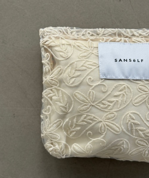 SANSeLF(サンセルフ)の「【SANSeLF】 レースフラワー柄 コットンポーチ ジップ saa25a062(ポーチ・レディース・A/C/B・FREE)」の9枚目の写真