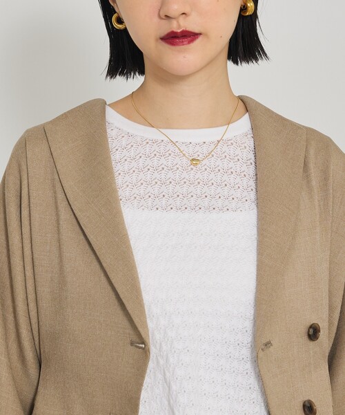 qualite（カリテ）の「【セットアップ対応】ツイードカーデジャケット/秋服/冬服/オフィスカジュアル（テーラードジャケット・レディース・ベージュ/グレー・36/38）」の15枚目の写真