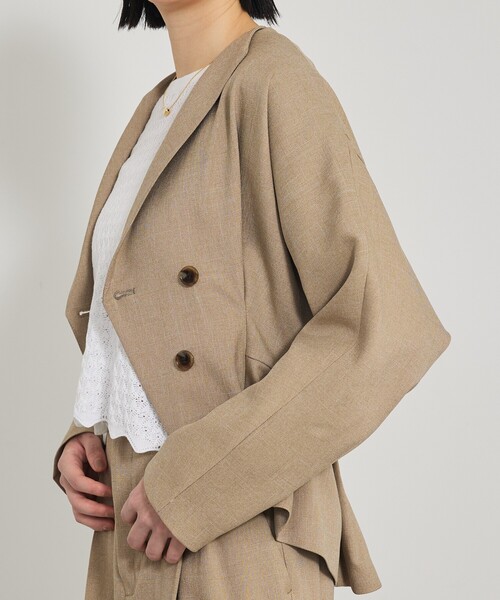 qualite（カリテ）の「【セットアップ対応】ツイードカーデジャケット/秋服/冬服/オフィスカジュアル（テーラードジャケット・レディース・ベージュ/グレー・36/38）」の17枚目の写真