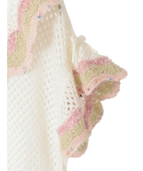 フローラルフリル使い透かしニット（ニット/セーター）｜PINK HOUSE