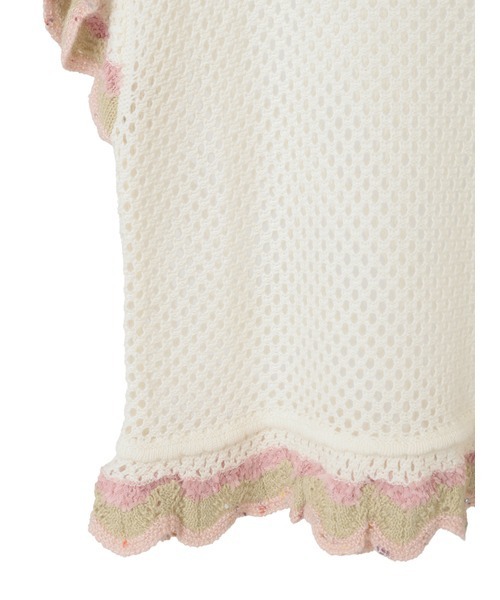 フローラルフリル使い透かしニット（ニット/セーター）｜PINK HOUSE