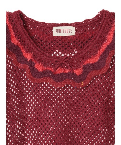 フローラルフリル使い透かしニット（ニット/セーター）｜PINK HOUSE