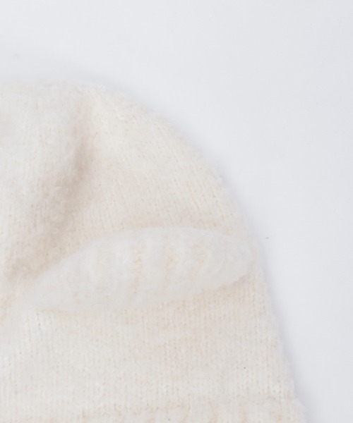 axes femme POETIQUE(アクシーズファムポエティック)の「紐付きくまミミニットキャップ(ニットキャップ/ビーニー・レディース・ホワイト/ブラウン/ブラック・FREE)」の8枚目の写真