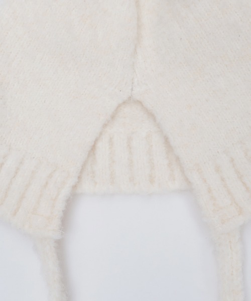 axes femme POETIQUE(アクシーズファムポエティック)の「紐付きくまミミニットキャップ(ニットキャップ/ビーニー・レディース・ホワイト/ブラウン/ブラック・FREE)」の11枚目の写真