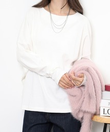 ドルマンスリーブボートネックTシャツ