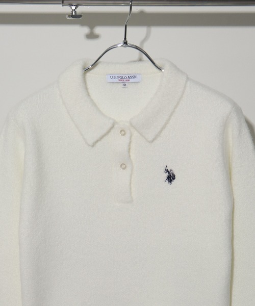 U.S. POLO ASSN.(ユーエスポロアッスン)の「【U.S. POLO ASSN./ユーエスポロアッスン】ロゴ刺繍 ニット ポロ セーター(ニット/セーター・レディース・レッド/ネイビー/アイボリー・LL/L/M)」の17枚目の写真