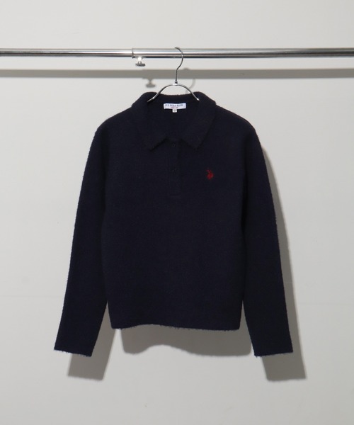 U.S. POLO ASSN.(ユーエスポロアッスン)の「【U.S. POLO ASSN./ユーエスポロアッスン】ロゴ刺繍 ニット ポロ セーター(ニット/セーター・レディース・レッド/ネイビー/アイボリー・LL/L/M)」の11枚目の写真