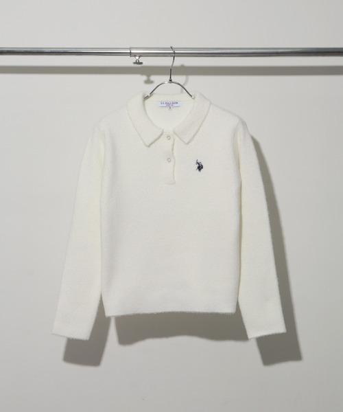 U.S. POLO ASSN.(ユーエスポロアッスン)の「【U.S. POLO ASSN./ユーエスポロアッスン】ロゴ刺繍 ニット ポロ セーター(ニット/セーター・レディース・レッド/ネイビー/アイボリー・LL/L/M)」の21枚目の写真