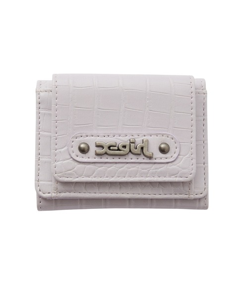 MILLS LOGO FAUX CROCO MINI WALLET（財布）｜X-girl（エックスガール