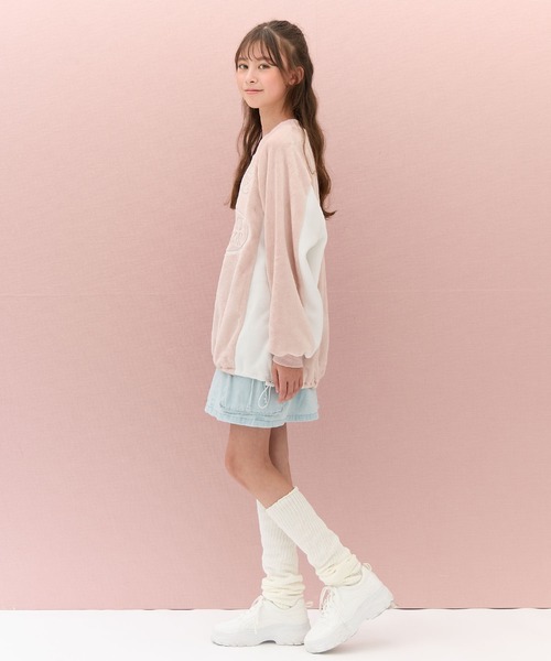 Amourire girl（アムリールガール）の「ラムフリース ゲーミングチュニックプルオーバー（スウェット・キッズ・ピンク/サックスブルー・140cm/160cm/150cm/130cm）」の22枚目の写真