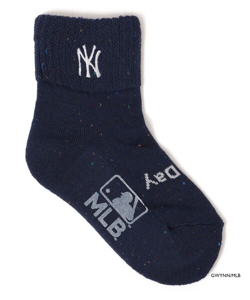 SHIPS(シップス)の「【SHIPS KIDS別注】ROSTER SOX:MLB カラーネップ ソックス(ソックス/靴下・キッズ・ホワイト系その他/ネイビー・SMALL/MEDIUM)」の2枚目の写真