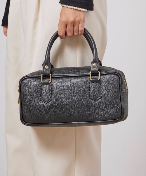 AULENTTI/オウレンティ 2Wayレザーボストンショルダーバッグ 牛革