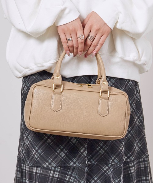 AULENTTI/オウレンティ 2Wayレザーボストンショルダーバッグ 牛革