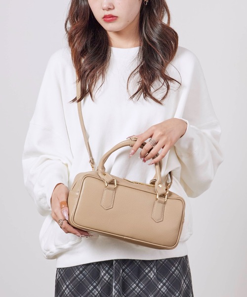 AULENTTI/オウレンティ 2Wayレザーボストンショルダーバッグ 牛革