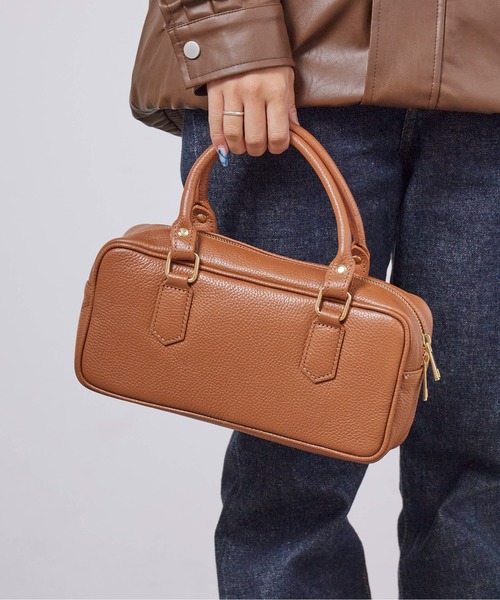 AULENTTI/オウレンティ 2Wayレザーボストンショルダーバッグ 牛革