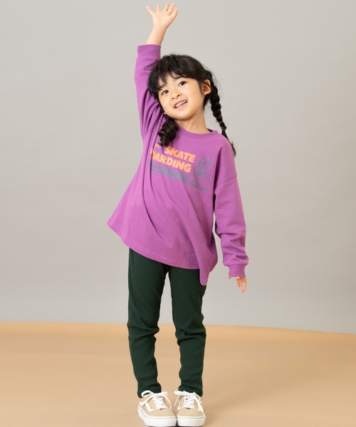 and D. petit main(アンドディープティマイン)の「【365D.】防汚ムジリブレギンス(レギンス/スパッツ・キッズ・ダークグリーン/マスタード/スモークピンク/チャコール/プラム・100cm/120cm/140cm/110cm/130cm/90cm)」の7枚目の写真