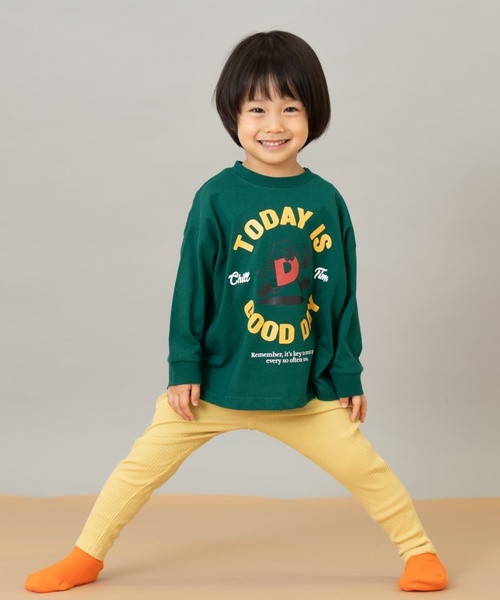 and D. petit main(アンドディープティマイン)の「【365D.】防汚ムジリブレギンス(レギンス/スパッツ・キッズ・ダークグリーン/マスタード/スモークピンク/チャコール/プラム・100cm/120cm/140cm/110cm/130cm/90cm)」の9枚目の写真