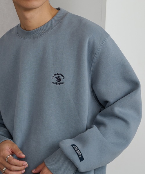 Santa Barbara Polo & Racquet Club(サンタ・バーバラ・ポロ & ラケット・クラブ)の「【SANTA BARBARA】T/C 両面起毛トレーナー(スウェット・メンズ・サックスブルー/ブラック/チャコールグレー/オートミール・M/LL/L)」の4枚目の写真