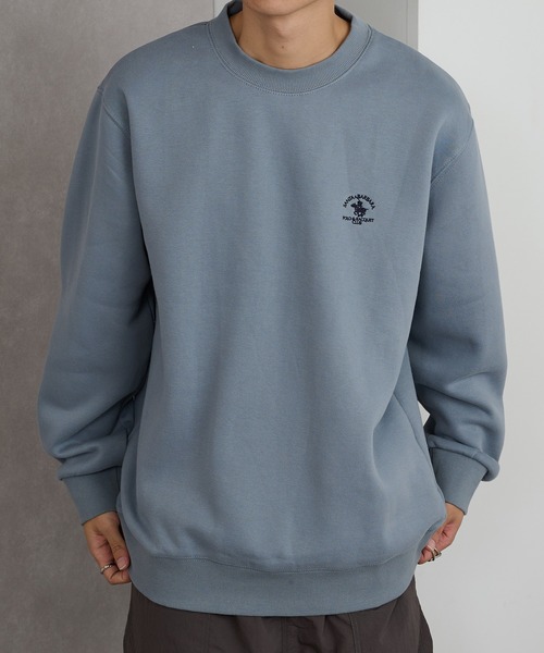 Santa Barbara Polo & Racquet Club(サンタ・バーバラ・ポロ & ラケット・クラブ)の「【SANTA BARBARA】T/C 両面起毛トレーナー(スウェット・メンズ・サックスブルー/ブラック/チャコールグレー/オートミール・M/LL/L)」の13枚目の写真